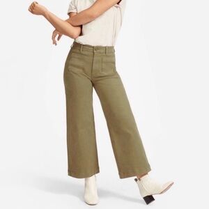 Everlane High Waisted Wide Leg Crop Pants ‘The Patch Pocket’ Women’s Size 6